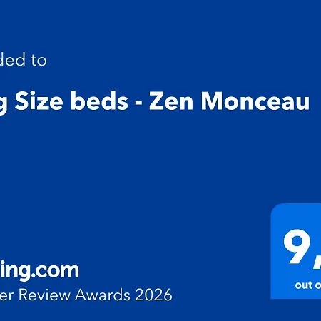 King Size Beds - Zen Monceau Apartment Paris